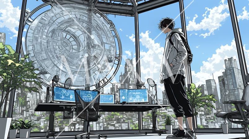 プライバシー・ポリシーやセキュリティー・ポリシーを表す堅牢な門と門番のイメージ