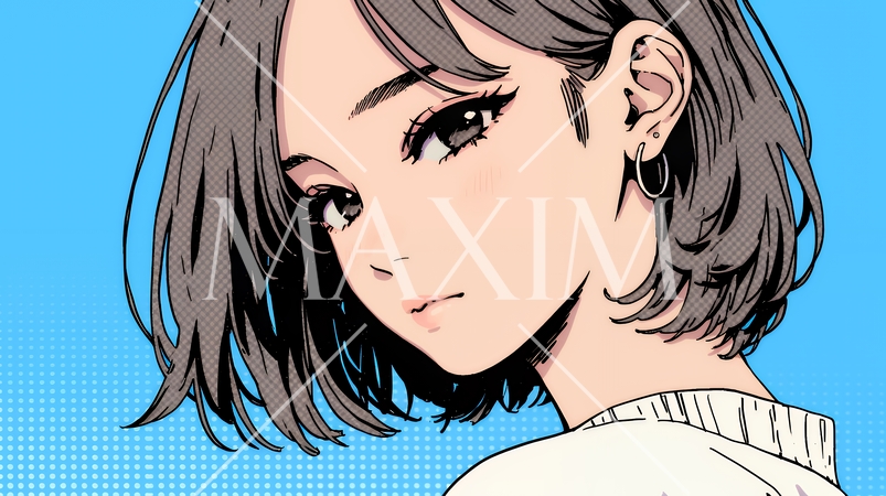 嫉妬の表情を浮かべる若い女性