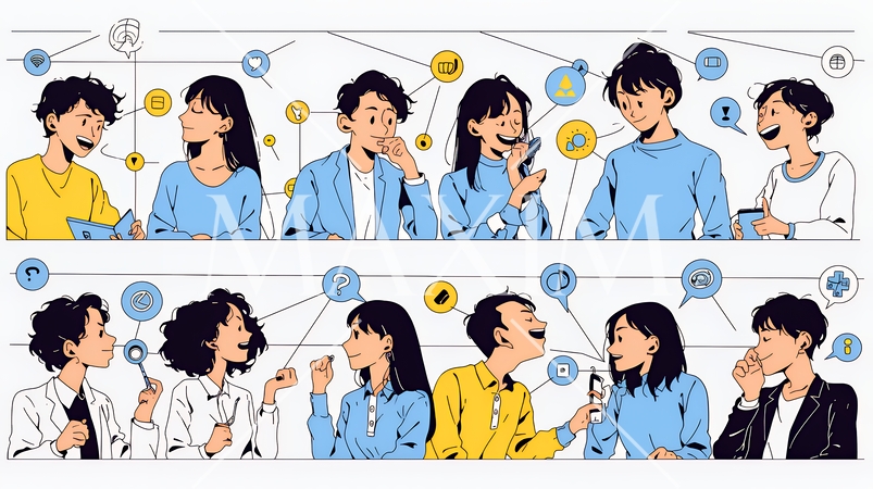 DX・AI・クラウドで進むデジタルトランスフォーメーション｜データネットワークのビジネスコンセプト