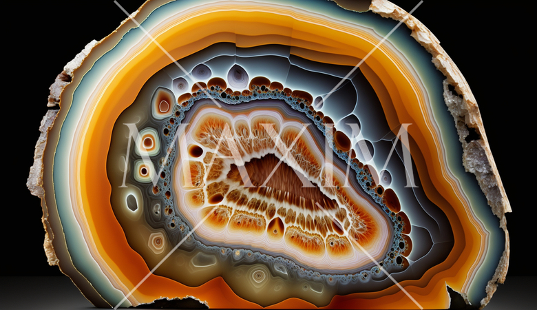 鉱物・瑪瑙（メノウ）の割断面を模した精緻CG背景画