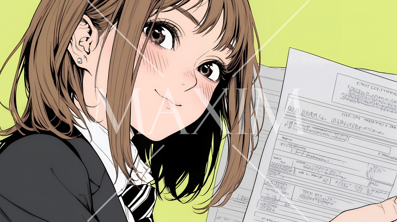 書類を確認するビジネスウーマン