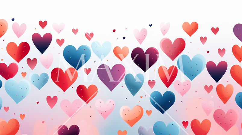 ハートがいっぱいのコピースペースのある背景画像