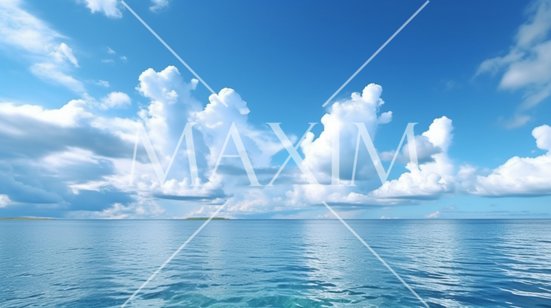 海と空の背景イメージ精緻CG