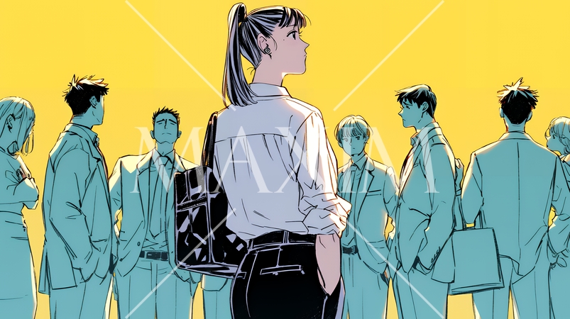 仕事で対立しているビジネスパーソン