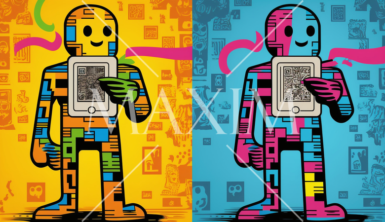 人間版QRコード（QRコードみたいに平板な人）：AI・デジタル思考人間