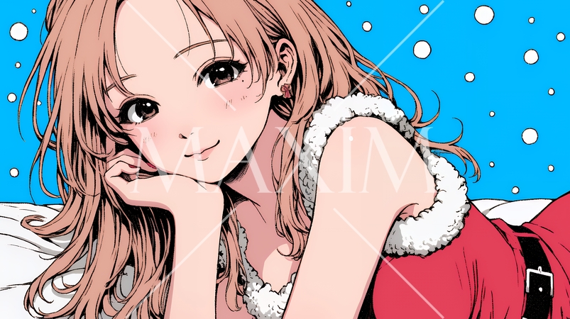 女性のサンタクロース（サンタのコスプレイヤー）