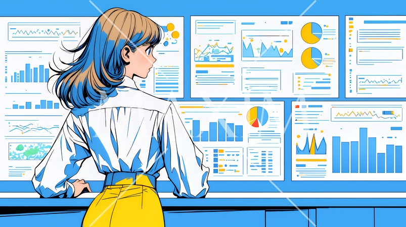 スキルアップで成長するビジネスパーソン｜自己研鑽とキャリア開発のコンセプトイラスト