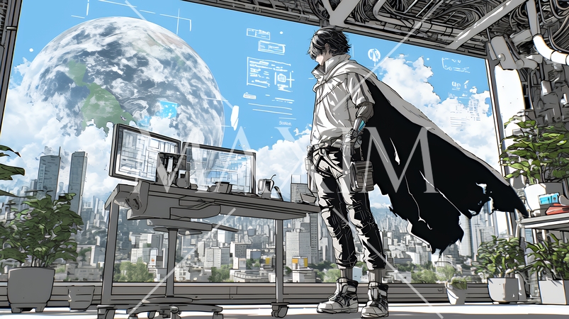 プライバシー・ポリシーやセキュリティー・ポリシーを表す堅牢な門と門番のイメージ