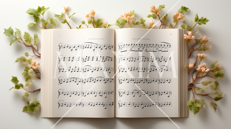 楽譜のある背景画像
