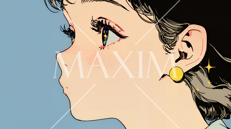 輝く瞳で見つめる好奇心旺盛な若い女性