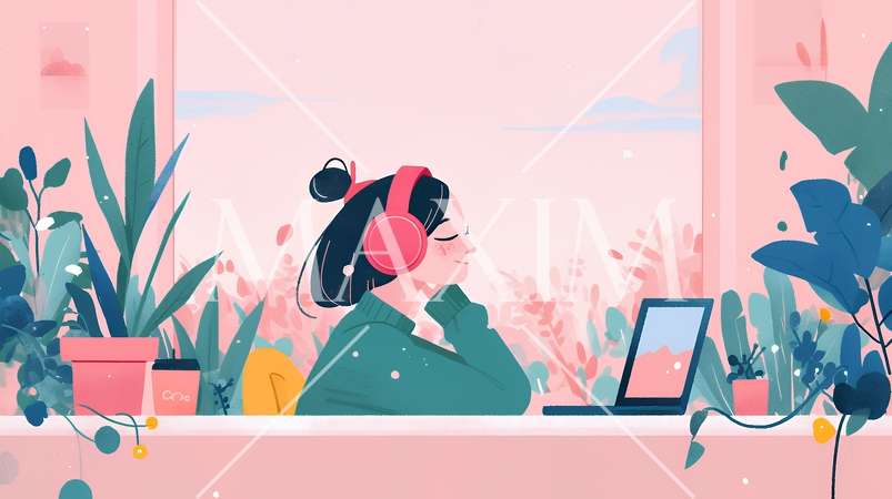 テレワーク／リモートワーク（場所に縛られない働き方）（POPな表現）