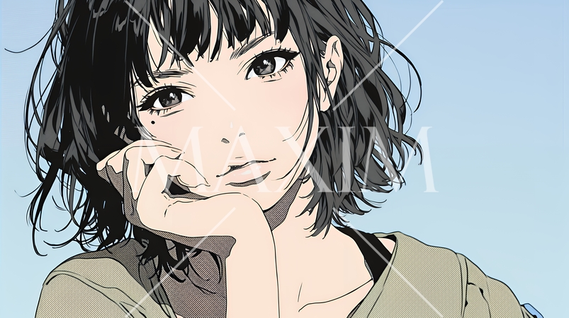 悪巧みをしている女性