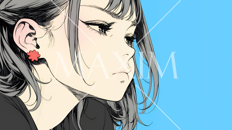 否定的な感情を抱いている若い女性