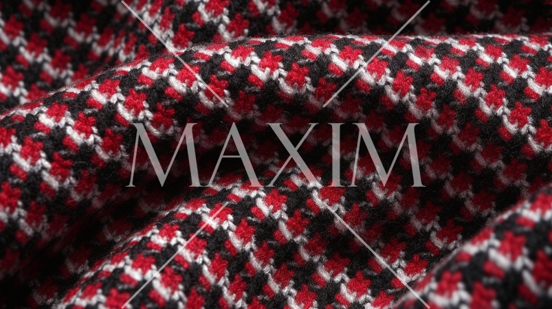 チェック柄のウール生地の背景画像：精緻CG画像