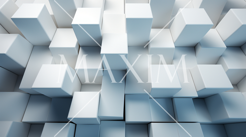 白色基調の立体的なジオメトリックな背景画像