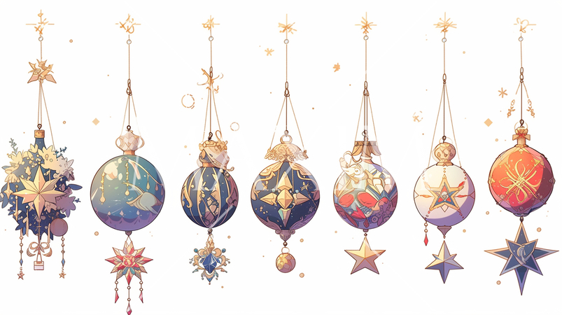 クリスマスツリーのオーナメントのプリファレンスシート