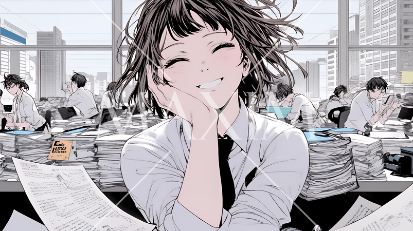 仕事が成功して喜びいっぱいのビジネスパーソン