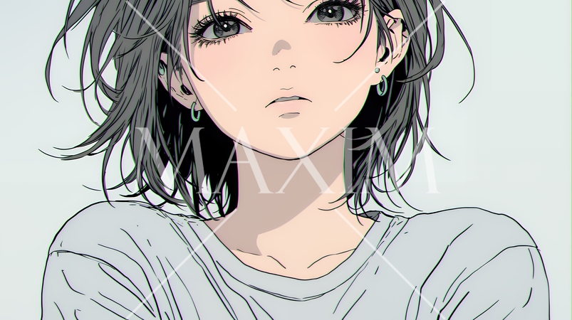 怯えた表情の若い女性