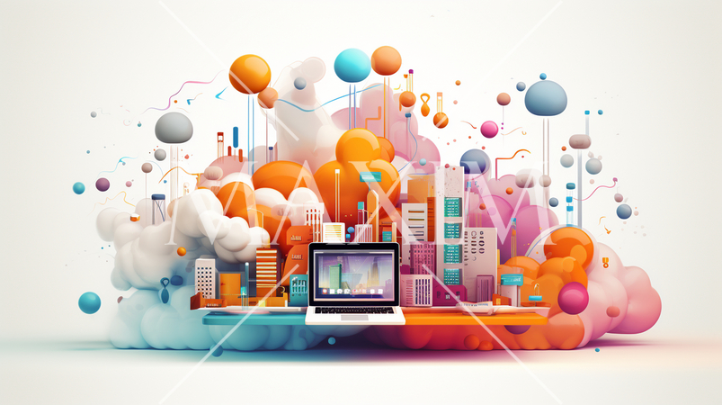 クラウドコンピューティング：クラウドベースのテクノロジーサービスの利用。