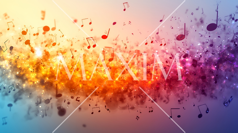 音符など音楽記号をテーマにした背景画像