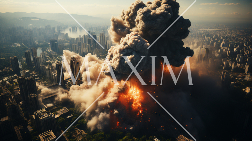 大都市へのミサイル攻撃による大規模火災：大規模戦争状態