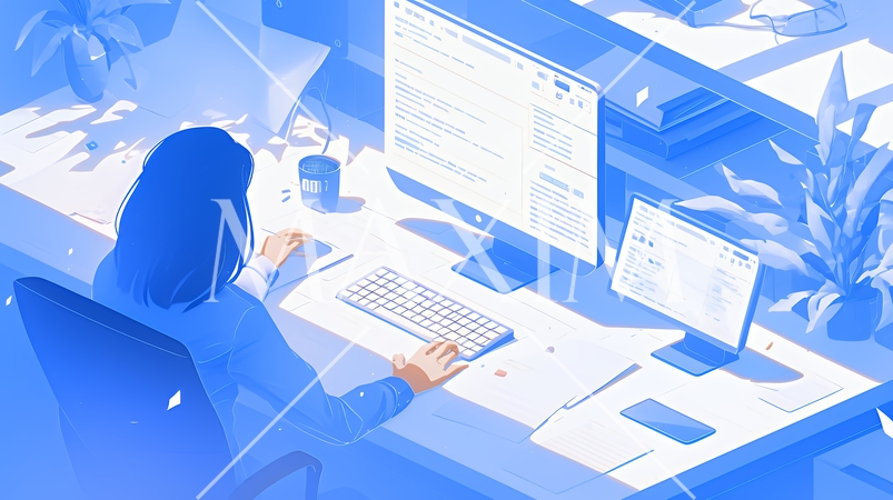 綿密なビジネス戦略を練っている女性