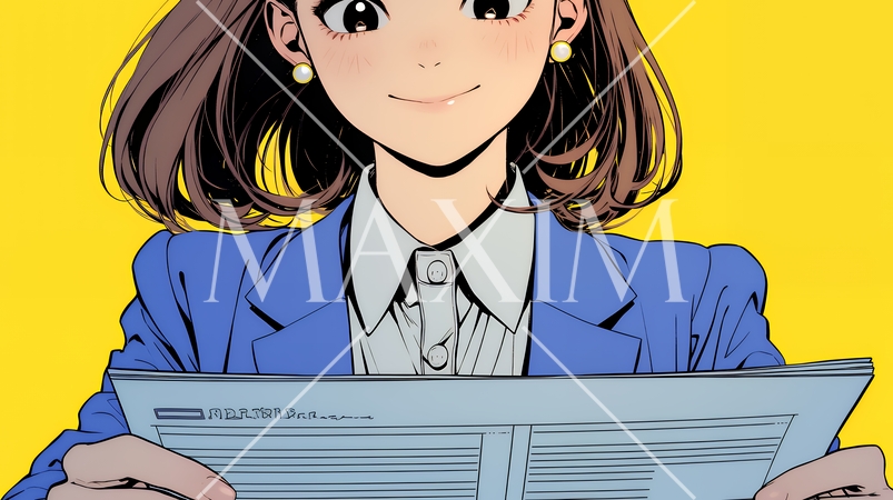 書類を確認するビジネスウーマン