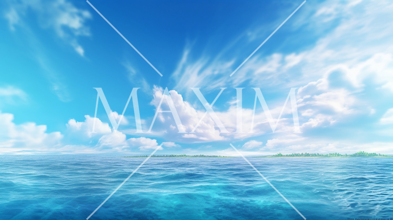 南国の海と空の背景イメージ精緻CG画