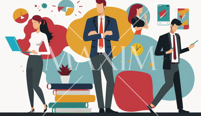 仕事のストレスとバランス：ストレスを感じるビジネスパーソン、ワークライフバランスの取り方。