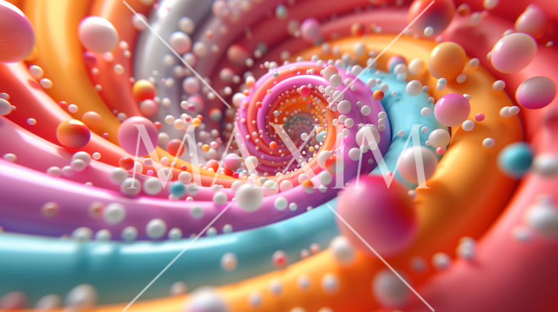 宇宙の始まりをイメージしたカラフルな背景（遺伝子にも見えるかも）