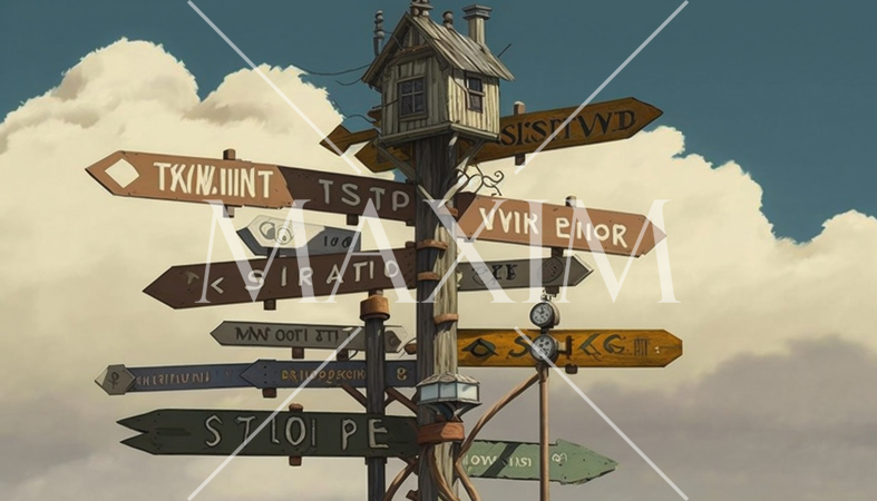 一を聞いて十を知る：曲がり角ある行き先案内板の指示先が10やら20ある状態で例えた