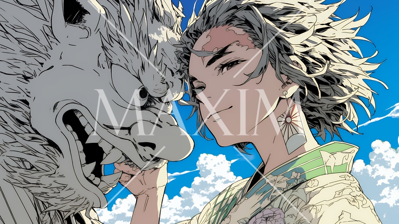 人と怪異が共存する世界｜対立と調和・多様性を象徴するファンタジーコンセプトイメージ