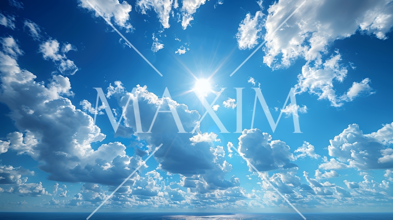 藍色の空と柔らかい積雲