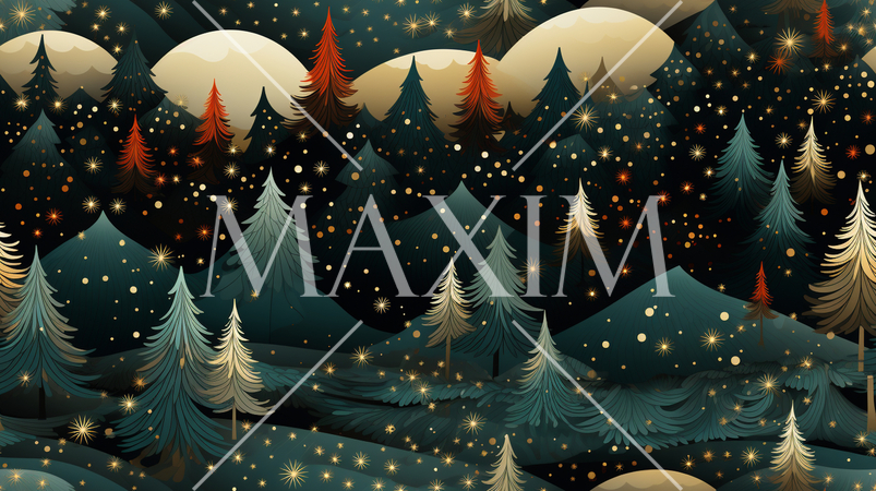 クリスマスツリーの連続パターン