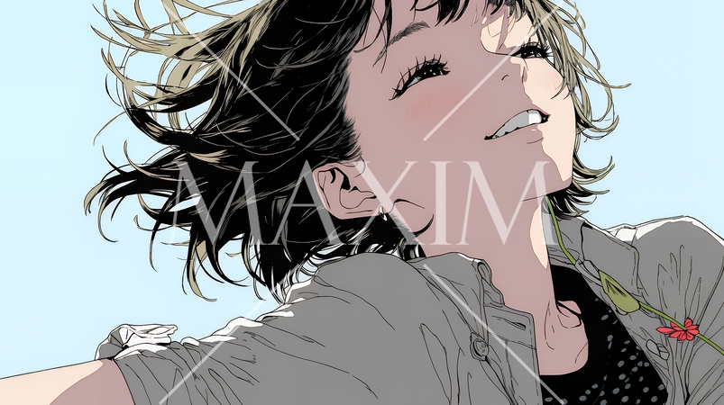 声をあげて大笑いする若い女性