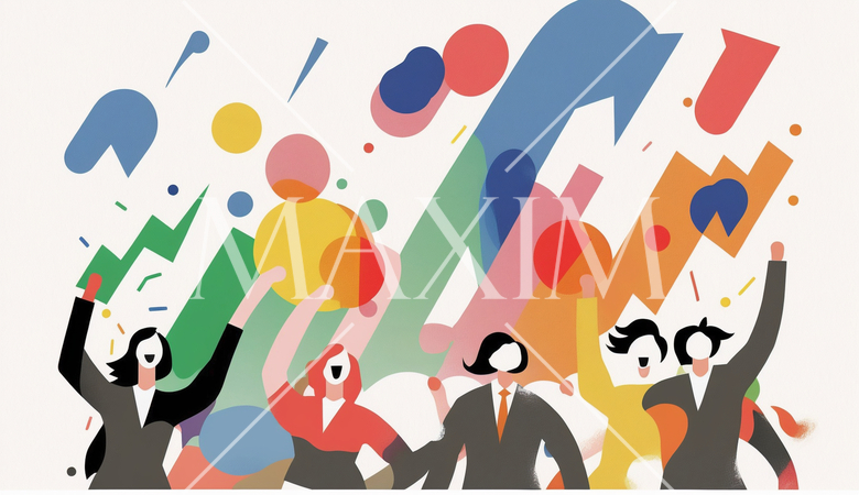 株価上昇に大喜びの人々：日経株価高値更新