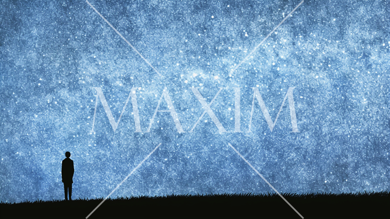 満天の星をつかもうとする男性