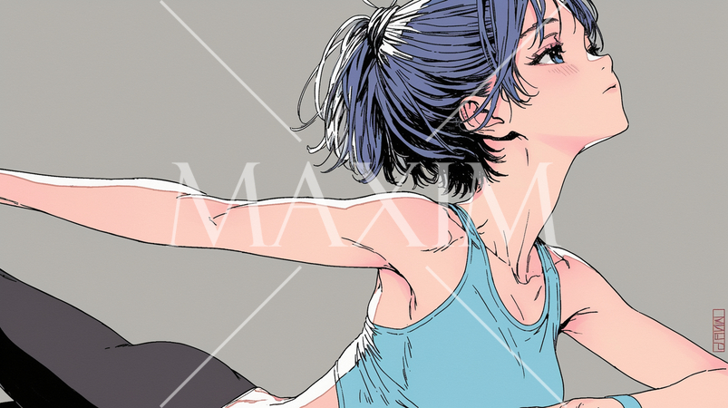 エアロビクスをしている若い女性