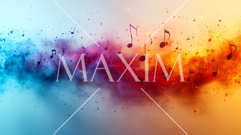 音符など音楽記号をテーマにした背景画像