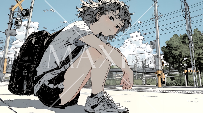 学校でいじめられていじけている女子生徒