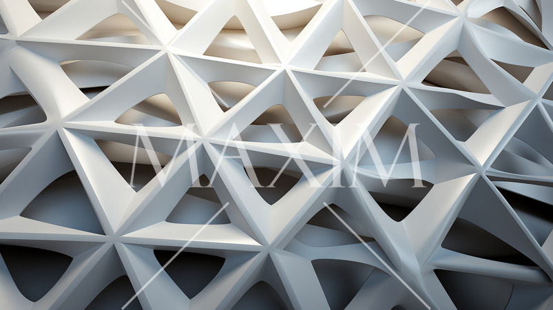 白色基調の立体的なジオメトリックな背景画像