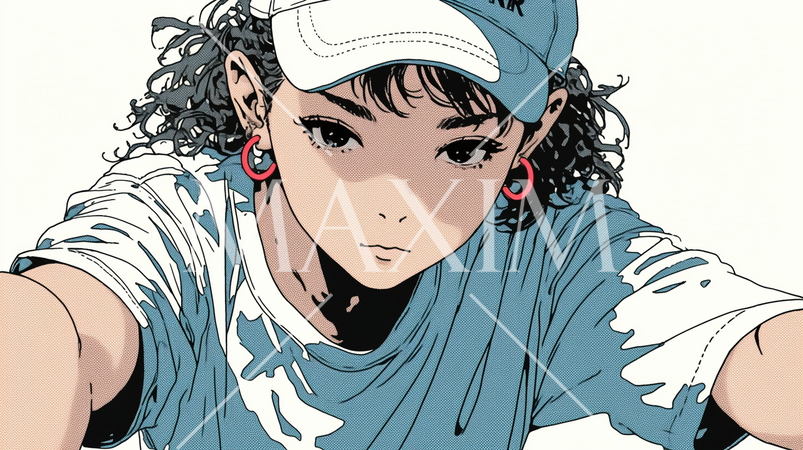 ブレークダンスを練習中の若い女性