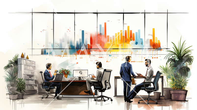 ビジネスシーンの手書き風表現