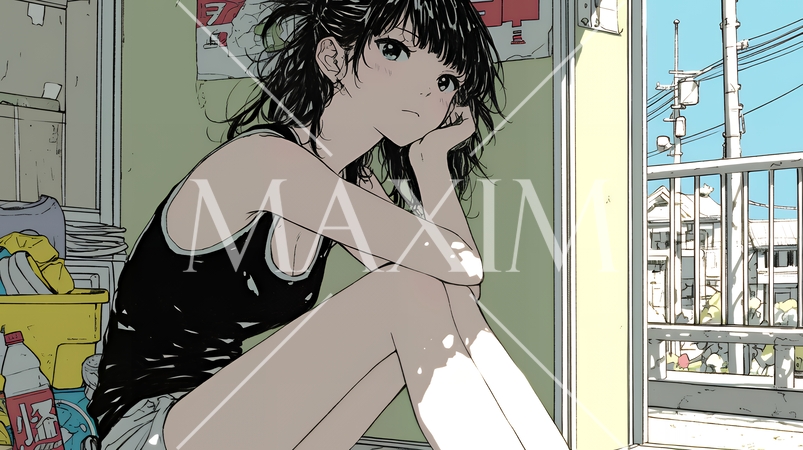 孤独を感じている若い女性