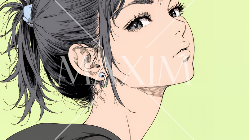 疑問や心配事、不快感、不満などを感じを感じて眉を潜めている若い女性