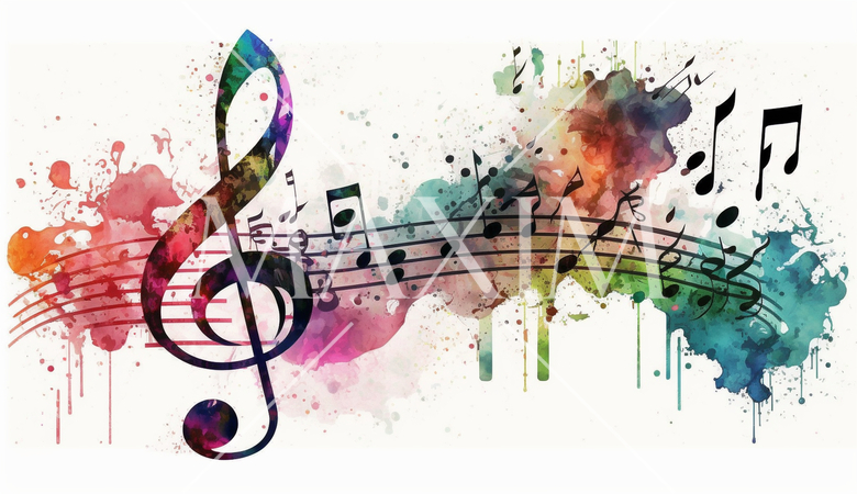 音符をモチーフにした背景