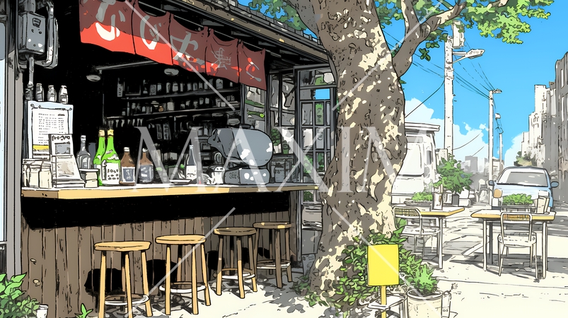 昭和のかおりが漂う町並みの立ち飲み屋