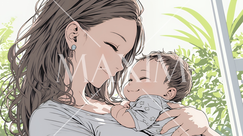 赤ん坊と母親