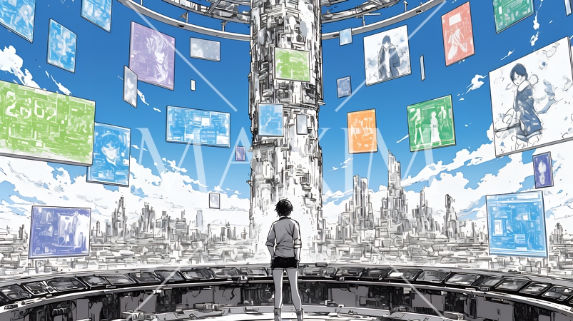 ビッグデータとAI：データ解析による洞察とデータセンターの役割のイメージ