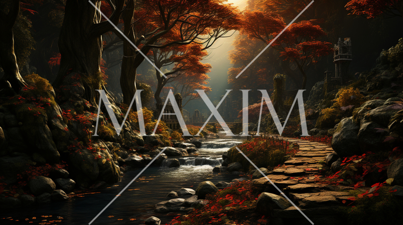 ファンタジーの世界を思わせる秋の風景、まるでゲームの舞台のようなファンタジックな雰囲気